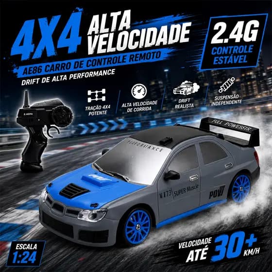 1: 24 AE86 Carro de corrida de controle remoto com tração nas quatro rodas  2.4G