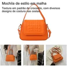 Bolsa Feminina Moda Pedra Em Relevo Padrão Bolsa