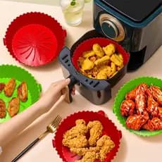 Forma de Silicone Reutilizável para Forno, Air Fryer e Micro-ondas, Fácil de Limpar