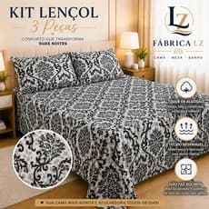 Lençol 3 Peças Casal Queen Percal 500 Fios Toque De Algodão Penteado 2 Porta Travesseiro