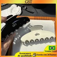 10.5cmalo clipe de tubarão simples preto branco grampo de cabelo moda tubarão clipe elegante cabeça traseira garra de ca