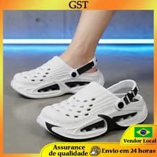 Buraco sapatos masculinos desgaste exterior aumentado pisando na merda sentir Baotou chinelos eva um sapatos duas sandál