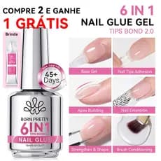BORN PRETTY 6 Em 1 Prensa De Cola Para Unhas Blooms Gel Fortalecedor Base De Extensão Top Coat Função Verniz NEW 2.0