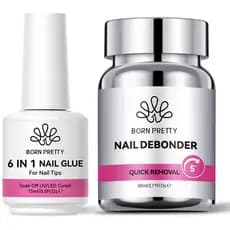 BORN PRETTY 80ML Removedor De Cola De Unhas Fora Para Falsas Imprensa Em Falso Adesivos De Debonder Conjunto