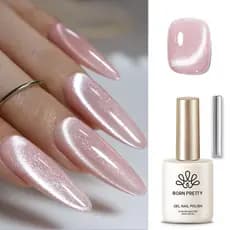 BORN PRETTY Milky Pink Cat Eyes Gel Magnético Esmalte Glitter Brilhante Verniz UV 15ml