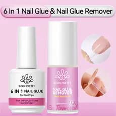 BORN PRETTY Removedor De Cola Para Unhas 6 Em 1 Conjunto De Esmalte Gel 3S Mais Rápido E Reutilizável Pontas De Falsas P