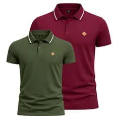 Kit 2 Camiseta Gola Polo Masculina 100% Algodão Do P Ao G3