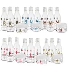24 Itens Cronograma Capilar Shampoo, Condicionador, Máscara e Leave-In 300ml Toda Toda
