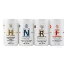 Kit Cronograma 4 Máscaras 1kg Hidratação, Nutrição, Reconstrução e Fortalecimento - Toda Toda Cosmetcs