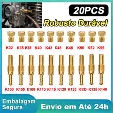 Kit 20 Giclês Carburador Moto CG Fan Titan Bros 125 150 Twister CBX XR XLS Koso PWK OKO