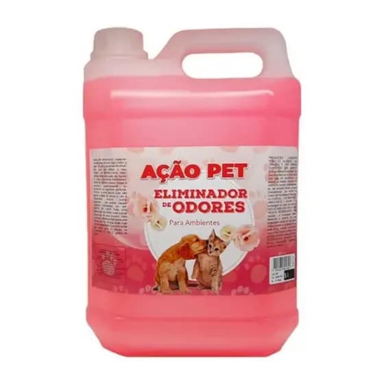 Eliminador de Odores Pet Mandarim Tira cheiro Gato Cachorro Ação Pet 3P 5L