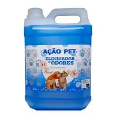 Eliminador de Odores Pet Floral Tira cheiro Gato Cachorro Ação Pet 3P 5L