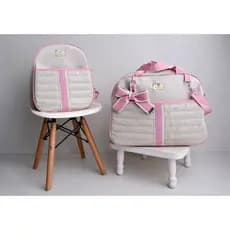 Kit Bolsa Maternidade Térmico Impermeável kit 2 Peças Mala de Luxo Julia Baby