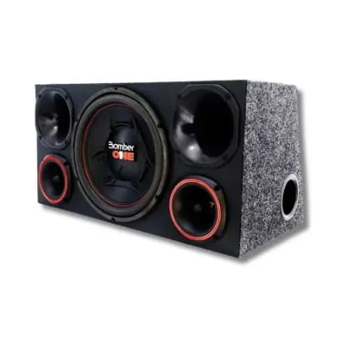 Caixa Trio Completa Bomber One 12 2 Drivers 2 Tweeters Som Automotivo