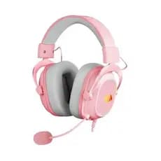 Headset Gamer Redragon Zeus X H510RGB Branco Rosa RGB USB