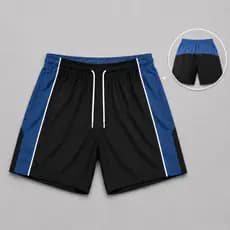 SHORTS ELASTANO EXPANDEX MASCULINO COM RECORTE E VIES CONFORTO PREMIUM ELÁSTICO AJUSTÁVEL CASUAL E TREINO DRY FIT