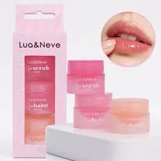 Kit lábios 3 itens: esfoliante, bálsamo hidratante, máscara reparadora -Lua&Neve