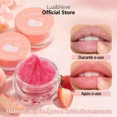kit 2 Esfoliante Labial Removedor de Pele Morta Reparação e Hidratação dos Lábios 11g Lua&Neve