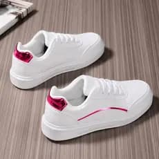 Tênis Feminino Confortável Branco Casual para Trabalho e Passeio