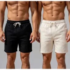 Short De Linho Masculino Básico Mauricinho Alta Qualidade Sarja Colorida