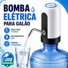 Bomba Elétrica Para Galão de Água Recarregável USB Automática Portátil |2365| Novidade