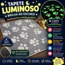 Tapete Infantil Antiderrapante Luminoso Brilha no Escuro 1,40x1,00 Macio Decorativo Antialérgico |4167| Novidade