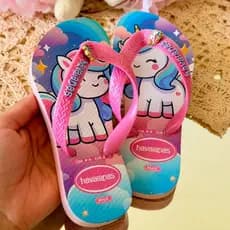 Chinelo Infantil Personagem Com Pingente Macio Antiderrapante Menina 25 ao 32