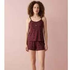 Pijamas Feminino Liganete Malha Fria Baby Doll Leve Confortável