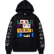 Moletom Canguru  Premium Flanelado Anime Demon Slayer Kimetsu No Yaiba Harajuku Homme Unissex