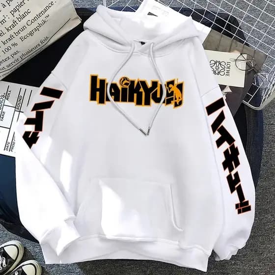Moletom Canguru Premium Flanelado Algodão Confortável Haikyuu Karasuno High Aniome Voleyball Unissex