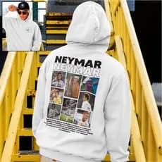 Moletom Canguru Premium Flanelado Algodão Confortável Futebol Menino Ney Neymar Unissex