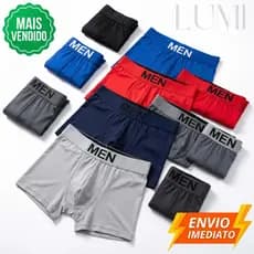 12/10/8/3 Cuecas Boxer Masculina Tecido Microfibra E Elastano Premium Adulto