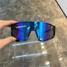 Óculos Esportivos de Quadro Grande com Lentes Espelhadas e Formato Envolvente para Homens, Adequado para Viagens ao Ar L