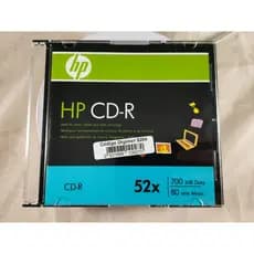 CD-R HP 700MB 80min 52x Virgem para Gravação de Música, Fotos e Dados