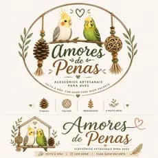 Brinquedo Penduricalho Pássaros feito em  Pinhas . Para Calopsita, Agaporni, Periquito, Papagaio, Ring Neck