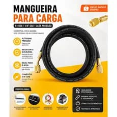 Mangueira R410A 1/4 SAE Alta Pressão 4000 PSI Para Carga de Gás Ar Condicionado