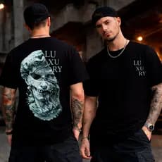 Camiseta LUXURY design único e urbano 100% Algodão fio de 30.1 de ótimo caimento e confortável