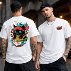 Camiseta CAT design único e urbano 100% Algodão fio de 30.1 de ótimo caimento e confortável