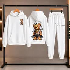 Conjunto Moletom Blusa e Calça Unissex Streetwear Estampado TEDDY ORIGINALS Lançamento