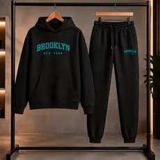 Conjunto Moletom Blusa e Calça Unissex Streetwear Estampado BROOKLYN Lançamento