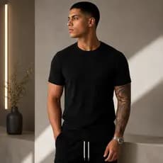 Camiseta Masculina Canelada Premium Lisa com Elastano – Conforto e Caimento Perfeito | Tamanhos P ao GG