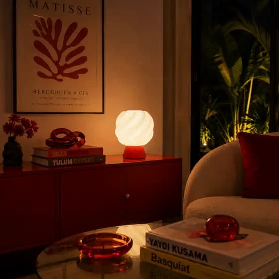 Luminária | Premium Moderna Decorativa Design Orgânico Espiral Iluminação Aconchegante para Ambiente