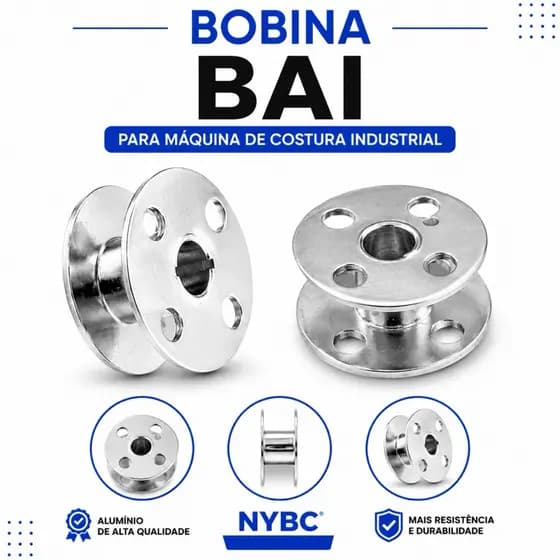 Bobina BAI Para Máquina De Costura Industrial Kit 10 20 unidades