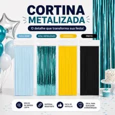 Cortina Metalizada para Festa – Brilho e Sofisticação na Sua Decoração