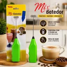 Misturador Mixer Batedor Elétrico Portátil - Trita Mix | Espumador de Bebidas