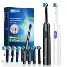 Escova De Dentes Elétrica Recarregável TechVibe TB002 Com 4 Cabeças De Rotação De 65000 RPM 5 Modos DuPont Brilhante Cer