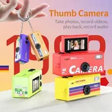 TechVibe KC006 Mini Chaveiro Com Câmera De Polegar 1982 Retro Flip Screen Selfie Cam 1080P Gravador De Áudio De Foto E V