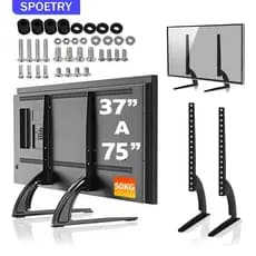 Suporte TV Lorben Base Mesa Rack 37 a 75 Polegadas Suporta até 50kg
