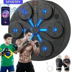 SPOETRY Alvo de boxe com música Bluetooth treino infantil interação pai-filho presente para meninos