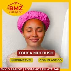 Kit toucas de plástico impermeáveis e reutilizáveis - banho e hidratação - acabamento em elástico